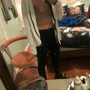 VS PINK asymmetrical zip up hoodie